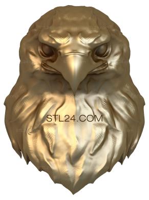 Animals (Falcon's head, JV_0065) 3D models for cnc