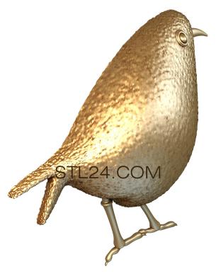 Животные (Птичка киви, JV_0071) 3D модель для ЧПУ станка