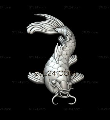 Animals (Chinese carp, JV_0106) 3D models for cnc