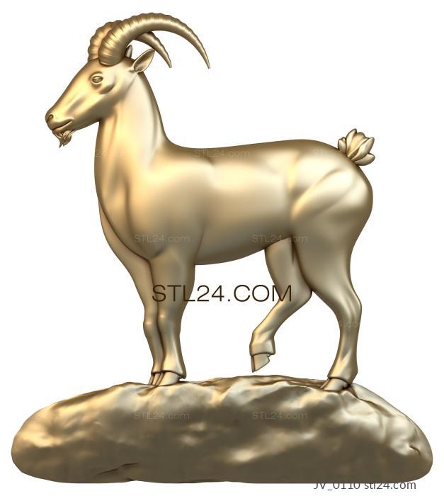 Animals (Mountain goat, JV_0110) 3D models for cnc