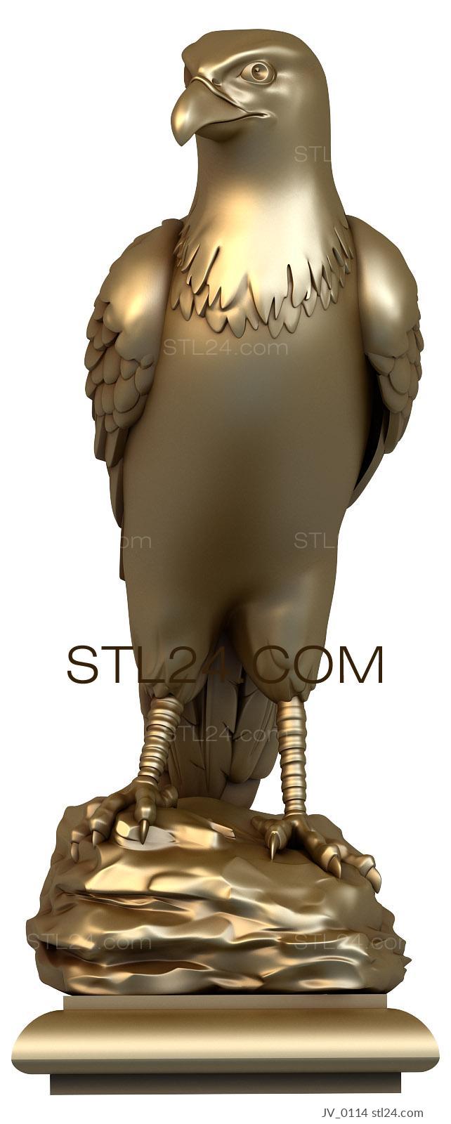 Животные (Орел на камне, JV_0114) 3D модель для ЧПУ станка