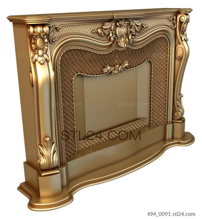 Fireplaces (KM_0091) 3D models for cnc
