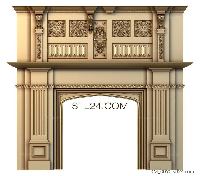 Fireplaces (KM_0093) 3D models for cnc