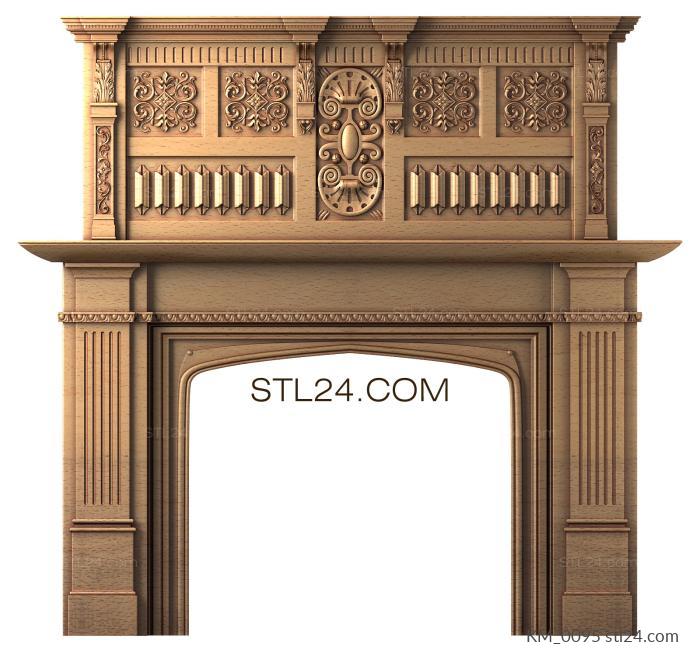 Fireplaces (KM_0095) 3D models for cnc
