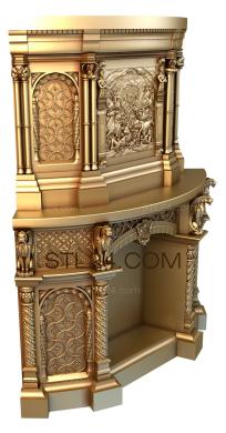 Fireplaces (KM_0096) 3D models for cnc
