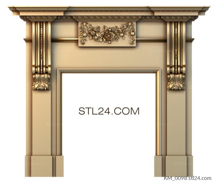 Fireplaces (KM_0098) 3D models for cnc