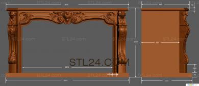 Fireplaces (KM_0117) 3D models for cnc