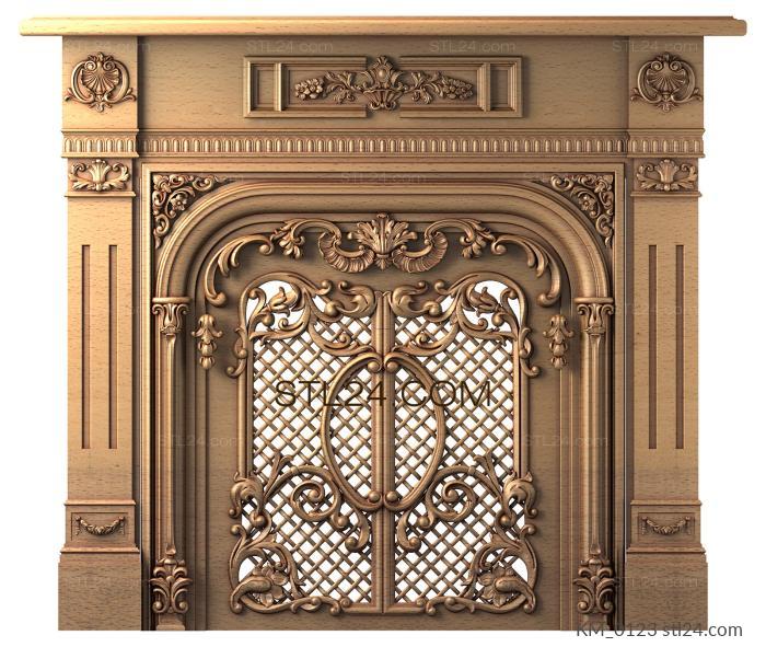 Fireplaces (KM_0123) 3D models for cnc