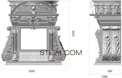 Fireplaces (KM_0130) 3D models for cnc