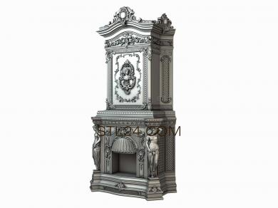 Fireplaces (KM_0132) 3D models for cnc