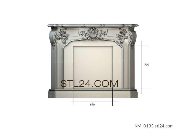 Fireplaces (KM_0135) 3D models for cnc