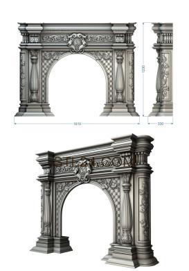 Fireplaces (KM_0137) 3D models for cnc