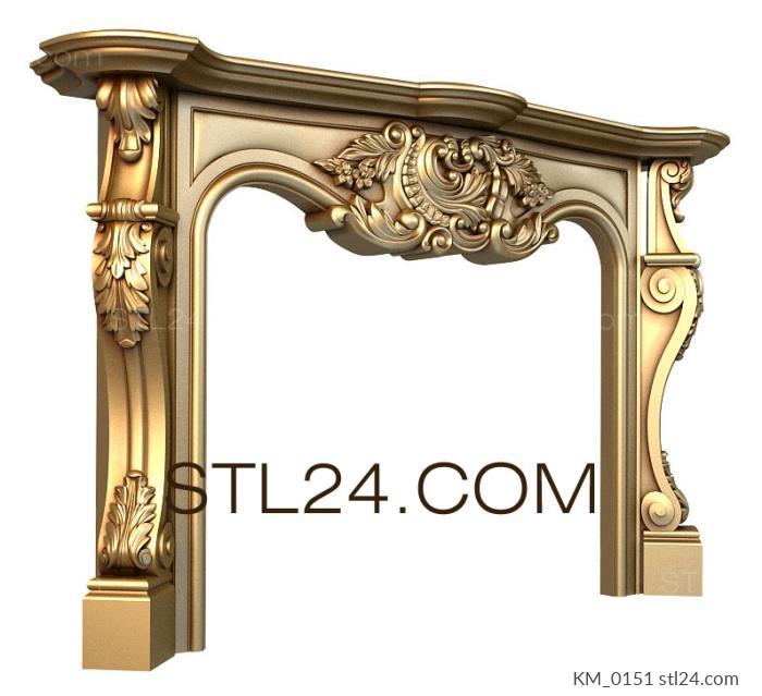 Fireplaces (KM_0151) 3D models for cnc