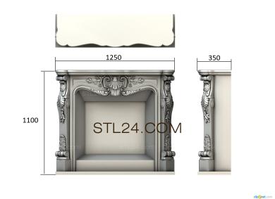 Fireplaces (KM_0164) 3D models for cnc