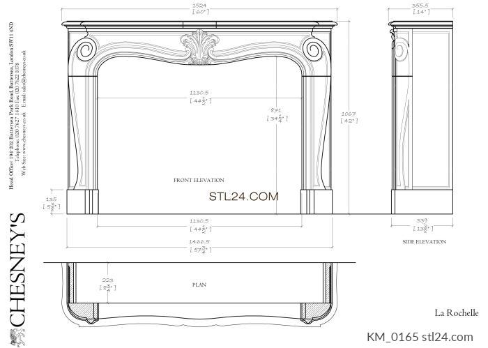 Fireplaces (KM_0165) 3D models for cnc