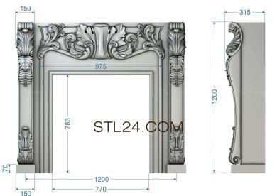 Fireplaces (KM_0166) 3D models for cnc