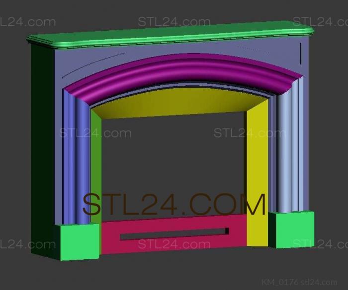 Fireplaces (KM_0176) 3D models for cnc