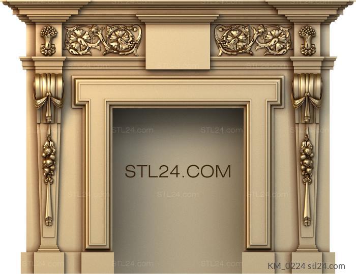 Fireplaces (KM_0224) 3D models for cnc
