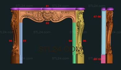Fireplaces (KM_0227) 3D models for cnc