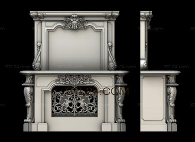 Fireplaces (KM_0232) 3D models for cnc