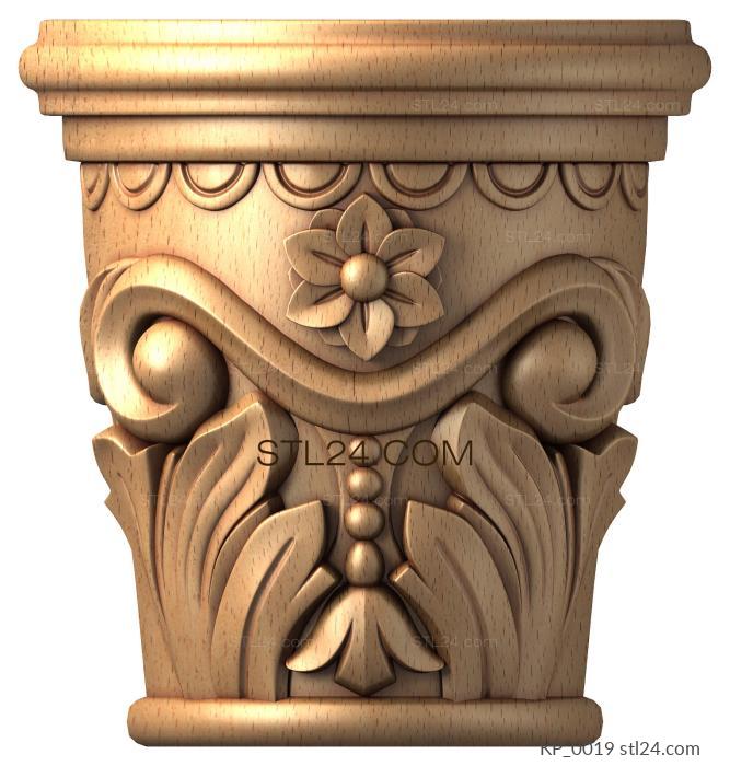 Chapiters (Vase, KP_0019) 3D models for cnc