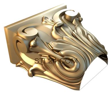 Капители (Лесная прохлада, KP_0042) 3D модель для ЧПУ станка