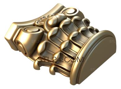 Капители (Брызги водопада, KP_0045) 3D модель для ЧПУ станка