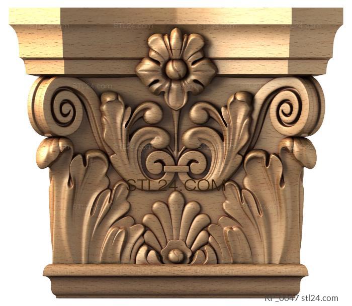 Chapiters (Floral mood, KP_0047) 3D models for cnc