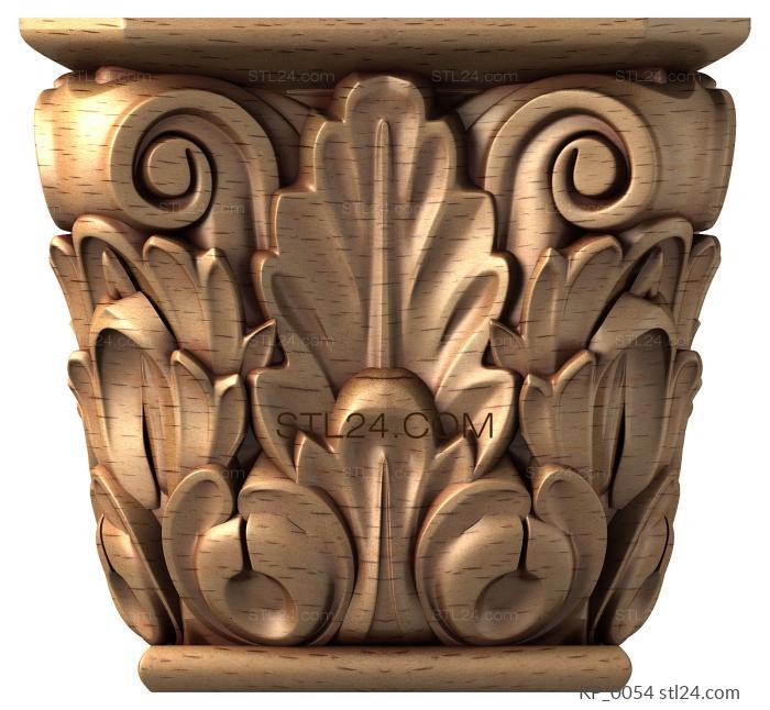 Chapiters (Oak Leaf, KP_0054) 3D models for cnc