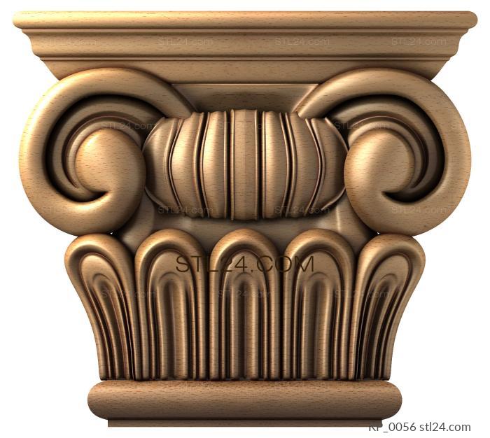 Chapiters (Stripes and windows, KP_0056) 3D models for cnc