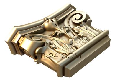 Капители (Горсть жемчуга, KP_0069) 3D модель для ЧПУ станка
