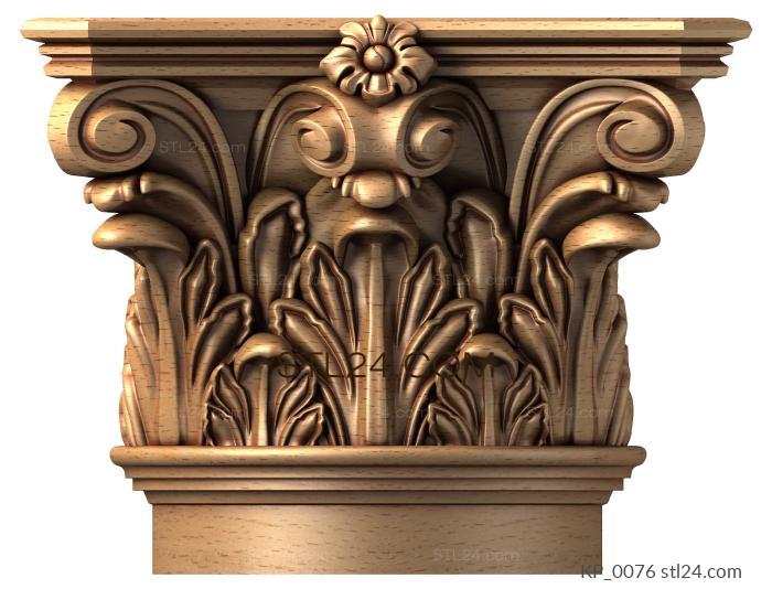 Chapiters (Forest lace, KP_0076) 3D models for cnc