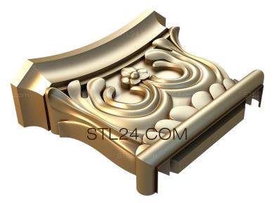 Капители (Фиалка, KP_0143) 3D модель для ЧПУ станка