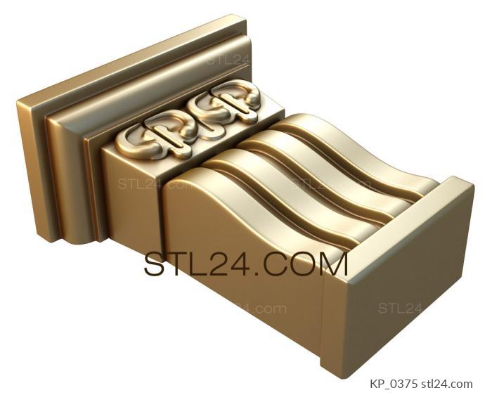 Chapiters (Minimalistic column with plant frieze, KP_0375) 3D models for cnc
