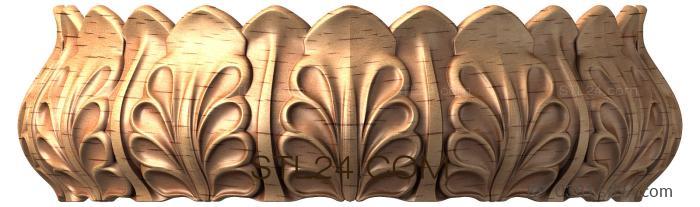 Chapiters (Column base with alternating acanthus petals and dentil crown, KP_0381) 3D models for cnc