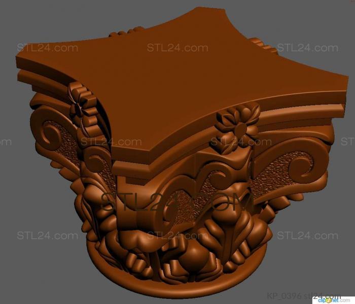 Chapiters (Kapitel classic, 3d STL model for CNC, KP_0396) 3D models for cnc