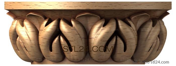 Chapiters (3d stl model of capitals, KP_0438) 3D models for cnc