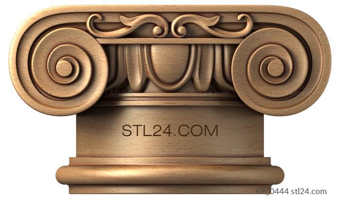 Chapiters (Ionic capital with volutes and garland, KP_0444) 3D models for cnc