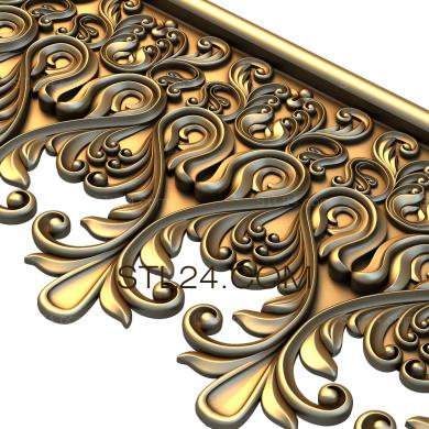Cornice (Ornament with leaves, KRN_0013) 3D models for cnc