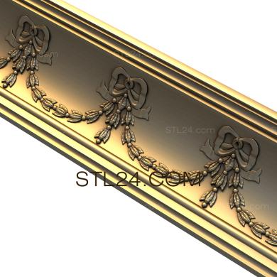 Cornice (Bows and garlands, KRN_0022) 3D models for cnc