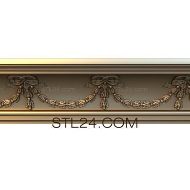 Cornice (Bows and garlands, KRN_0022) 3D models for cnc