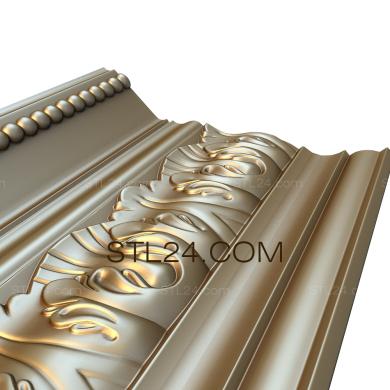 Cornice (Fans and beads, KRN_0039) 3D models for cnc
