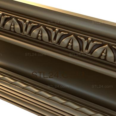Cornice (Lily with ledge, KRN_0122-9) 3D models for cnc