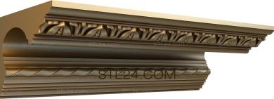 Cornice (Lily with ledge, KRN_0122-9) 3D models for cnc