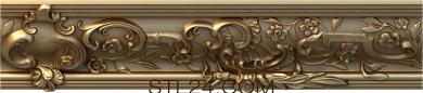 Cornice (Rococo style, KRN_0126-9) 3D models for cnc