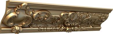 Cornice (Rococo style, KRN_0126-9) 3D models for cnc