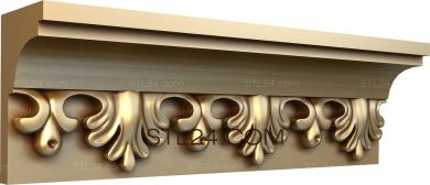 Cornice (Spruce paws, KRN_0138-9) 3D models for cnc