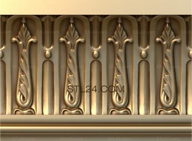 Cornice (Twisted holly, KRN_0141-9) 3D models for cnc