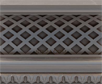 Cornice (Arch of lattices, KRN_0174-9) 3D models for cnc