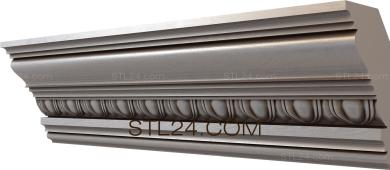 Cornice (Oval medallions-3, KRN_0177-9) 3D models for cnc